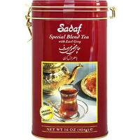 Sadaf Earl Grey Tea Loose Leaf Tin 16 Oz - Special Blend Earl Grey Black Tea - Product Harvested In Sri Lanka