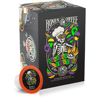 Bones Coffee Company Flavored Coffee Bones Cups Bananas Foster Flavored Pods | 12Ct Single-Serve Coffee Pods Compatible With Keurig 1.0 & 2.0 Keurig Coffee Maker