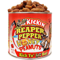Kickin Carolina Reaper Spicy Hot Peanuts - 12Oz - Ultimate Spicy Gourmet Gift Peanuts - Try If You Dare!