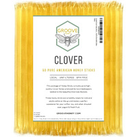 Clover Honey Sticks For Tea, Travel & Snacks - Premium Grade Pure Honey Packets Are Farm Fresh From Us Beekeepers - Each Honey Straw Is Full Of Flavor That You'Ll Love - A Great Gift Idea (50)