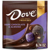 Dove Promises Dark Chocolate Almond Easter Candy - 6.74 Oz Bag (Pack Of 8)