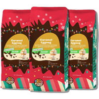 Crazy Cups Flavored Ground Decaf Eggnog Coffee, Decaffeinated Caramel Eggnog Coffee In 10 Oz Bag, For Brewing Flavored Hot Or Iced Coffee, (Pack Of 3)
