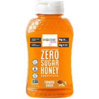 Wholesome Yum Turmeric Ginger Zero Sugar Honey Substitute (Keto Honey) - Natural Sugar Free Honey Alternative With Monk Fruit & Allulose - 0 Net Carbs, Non-Gmo, Gluten Free, No Aftertaste (11 Oz)