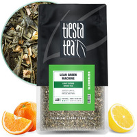 Tiesta Tea - Lean Green Machine | Light Citrus Green Tea | Premuim Loose Leaf Tea Blend | Medium Caffeinated Green Tea | Make Hot Or Iced Tea & Brews Up To 200 Cups - 16 Ounce Resealable Bulk Pouch