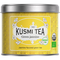 Kusmi Tea - Jasmine Green Tea - Organic Blend Of Green Tea With Jasmine - Organic Flavored Green Tea - Loose Leaf Tea - Tin Box Of 3.1 Oz - Quantity For About 50 Cups