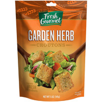Fresh Gourmet Premium Croutons | Garden Herb | 5 Ounce, Pack Of 6 | Crunchy Salad Topper