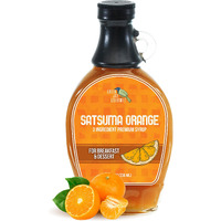Green Jay Gourmet Satsuma Orange Syrup - 3 Ingredient Premium Breakfast Syrup With Fresh Orange, Cane Sugar & Lemon Juice - All-Natural, Non-Gmo Pancake Syrup, Waffle Syrup & Dessert Syrup - 8 Ounces