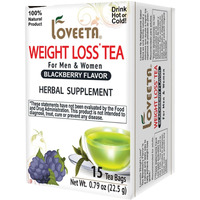 24 Pack Of Loveeta Wellness Weight Loss Tea Blackberry - 15 Tea Bags (Gmo Free, Gluten Free, Dairy Free, Sugar Free And 100% Natural)