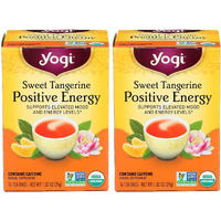 Yogi Sweet Tangerine Positive Energy, 16 Tea Bags, Packaging May Vary (Pack Of 2)
