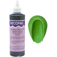 Decopac Premium Gel Food Coloring | Grass Green Food Coloring For Baking | 8Oz | Color Buttercream, Fondant, Frosting & Piping Gel, Food Safe, Highly Concentrated Gel, 8 Oz - Grass Green