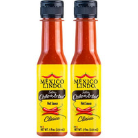 Mexico Lindo Chile De Arbol Hot Sauce Ingredients | 12,190 Scoville Level | Classic Flavor | 5 Fl Oz Bottles (Pack Of 2)