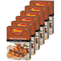 Shan - Tikka Seekh Kabab Seasoning Mix (50G) - Spice Packets For Pakistani Style Bbq (Pack Of 6)