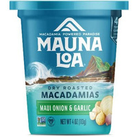 Mauna Loa Premium Hawaiian Roasted Macadamia Nuts, Maui Onion Garlic Flavor, 4 Oz