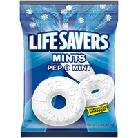 Life Savers Pep O Mint Candy Bag,White, 6.25 Ounce (Pack Of 12)