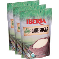 Iberia Organic Premium Cane Sugar, 1.5 Lb. (Pack Of 3) 100% Natural, Non Gmo, Pure Cane Sugar