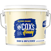 Cox's Honey - Bulk Creamed Whipped Honey Raw Unfiltered, 80 Oz | 100% Pure Clover Delicious Honey - Product Of The Usa