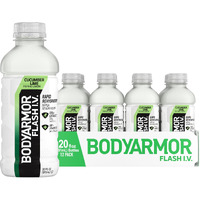 Bodyarmor Flash I.V. Electrolyte Beverage, Cucumber Lime, 20 Fl Oz (Pack Of 12)