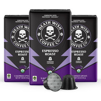 Death Wish Coffee, Espresso Roast Capsules Compatible With Nespresso Original Machines
