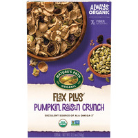 Nature's Path Organic Flax Plus Pumpkin Seed Raisin Crunch, 12 Ounce (Pack Of 12), With Antioxidant-Packed Pumpkin Seeds And Omega-3 Rich Flax Seeds, High Fiber, 6G Plant Based Protein