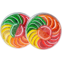 Boston Fruit Slices - Set Of Two 11Oz Acetate Circles - America's Original Fruit Slices - Vegan, Gluten Free, Completely Allergen Free!