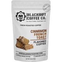 Blackout Coffee Cinnamon French Toast Flavored Ground Coffee, Medium Roast - Ground Coffee, Fresh Roasted In The Usa,12 Oz Pouch