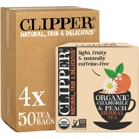 Clipper Tea Chamomile & Peach Teabags - Usda Organic, Great Hot Or Iced - Natural, Fair & Delicious Fruity Chamomile & Peach Infusion - 200 Tea Bags