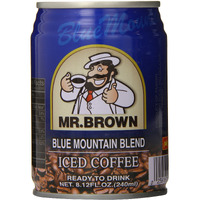 Mr. Brown Iced Coffee, Blue Mountain, 8.12 Ounce (Pack Of 24)