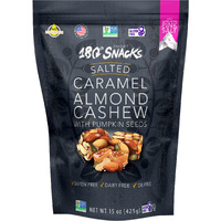 180 Snacks Salted Caramel Almond Cashew With Himalayan Salt - Delicious, Bite-Size Healthy Snacks - Non Gmo, Dairy-Free, Gluten-Free Snacks - Ebt Eligible Snacks For Kids And Adults - 15 Oz