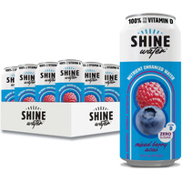 Shinewater Vitamin D Hydration Electrolyte Drink, Acai Mixed Berry 12 Pack, Sugar Free Naturally Flavored Water, Magnesium, Zinc, Vitamin B12, Folic Acid, Plant Based Antioxidants, Low Calorie