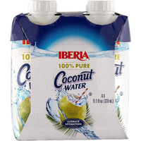 Iberia 100% Natural Coconut Water 11.1 Oz (Pack Of 4)