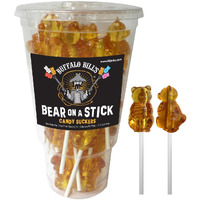 Buffalo Bills Honey Bears On A Stick (24-Ct Cup Wrapped Honey Suckers Made With Real Honey)