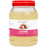 Tea Zone B2005 Lychee Coconut Jelly For Beverage, Sweet, Ice Cream Topping- Jar (8.8 Lbs)