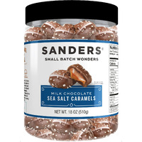 Sanders Milk Chocolate Sea Salt Caramels - 18 Oz Tub