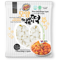Korean Rice Cake Tteokbokki Tteok In Fun Shaped, Chewy, Sticky Rice Cakes - Vegan, Non-Gmo, Gluten Free, K-Food Staple, Convenient And Easy To Cooking -14.10 Oz Pack (2 X 7.05Oz)