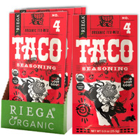 Riega Organic Taco Seasoning, Perfect Tex Mex Spice Mix For Taco Tuesday And Chili 0.9 Ounce (Pack Of 8)