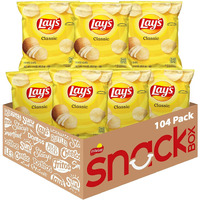 Lay's Potato Chips, Classic, 1 Ounce (Pack Of 104)