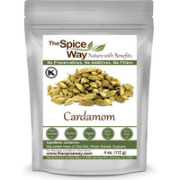 The Spice Way Cardamom Pods- (4 Oz) Whole Green Cardamom Pod Kosher By Ok