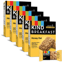 Kind Breakfast, Healthy Snack Bar, Honey Oat, Gluten Free Breakfast Bars, 100% Whole Grains, 1.76 Oz Packs (30 Count)