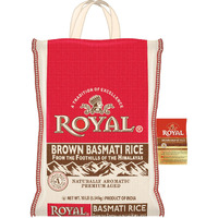 Royal - Authentic Basmati Brown Rice Whole Grain, Naturally Gluten Free And Vegan - 10 Pounds