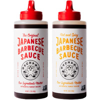 Bachan's Japanese Barbecue Sauce 2 Pack - 1 Original, 1 Hot And Spicy - Bbq Sauce For Wings, Chicken, Beef, Pork, Seafood, Noodles, And More. Non Gmo, No Preservatives, Vegan, Bpa Free