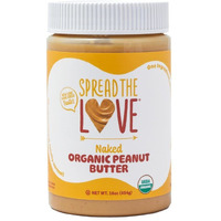 Spread The Love Naked Organic Peanut Butter, 16 Ounce (Organic, All Natural, Vegan, Gluten-Free, Creamy, Dry-Roasted, No Added Salt, No Added Sugar, No Palm Oil) (1-Pack)