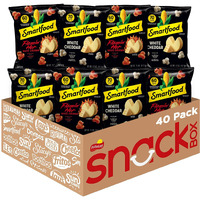 Smartfood Popcorn, White Cheddar And Flamin' Hot White Cheddar Variety Pack, 0.5 Ounce (Pack Of 40)