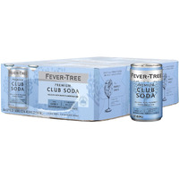 Fever Tree Club Soda Club Soda - Premium Quality Delicate With Perfect Carbonation - Refreshing Beverage For Cocktails & Mocktails. Naturally Sourced Ingredients, No Artificial Sweeteners Or Colors - 5.07 Fl Oz (Pack Of 24)(Packaging May Vary)