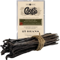 25 Organic Madagascar Whole Vanilla Beans, Grade A Vanilla Pods, Premium Vanilla Beans For Making Extract & Baking - Cooks