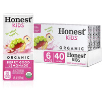 Honest Kids Berry Good Lemonade, Organic Juice Drink, Berry Lemonade, 6 Fl Oz (Pack Of 40)