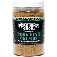 Pork King Good Italian Pork Rind Crumbs (Low Carb Keto Diet)! Perfect For Ketogenic, Paleo, Gluten-Free, Sugar Free And Bariatric Diets. 0 Carbs!