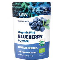 Loov Organic Wild Blueberry Powder - 29-Day Supply, 6 Oz, Good For Smoothie & Breakfast, Freeze-Dried, From Northern Europe, No Added Sugar