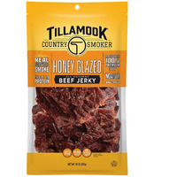 Tillamook Country Smoker Real Hardwood Smoked Beef Jerky, Honey Glazed, 10 Ounce