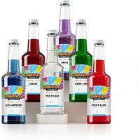 Hawaiian Shaved Ice Syrup Assortment, 6-32Oz Bottles Of The Most Popular Flavors: Cherry, Grape, Blue Raspberry, Tigers Blood, Lemon-Lime, & Pina Colada. Allergy-Friendly