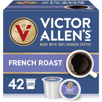 Victor Allen's Coffee French Roast, Dark Roast, 42 Count, Single Serve Coffee Pods For Keurig K-Cup Brewers